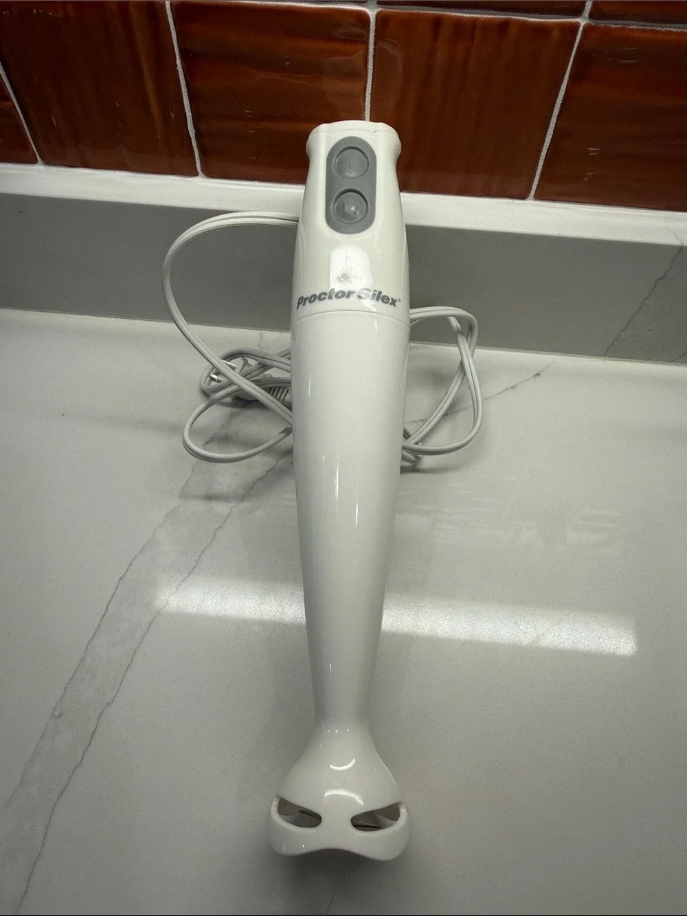 Proctor Silex White 2-Speed Immersion Hand Blender Model 59738 Like new